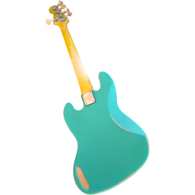 Custom Regent Heavy Relic Seafoam Green 5 String Jazz Bass - Image 5