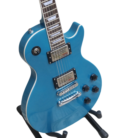 Custom Crown Pelham Blue Metallic Joe Bonamassa Guitar 6 In Line Headstock Layout