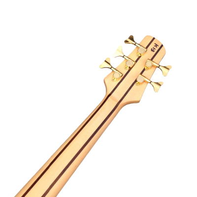 Custom Solis Emperor II Elite Single Cutaway Body Tiger Maple Top 5 String Bass - Image 5