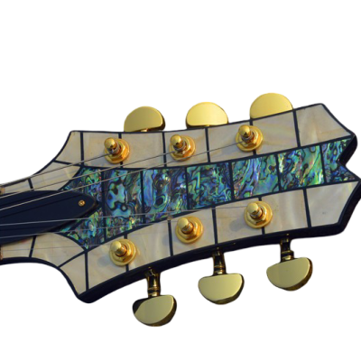Custom Topaz Mahogany Body In Hand Laid High Grade Mosaic Guitar - Image 12