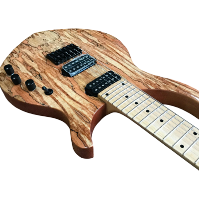 Custom Onyx Regius Spalted Maple Wood Top 7 String Guitar - Image 8