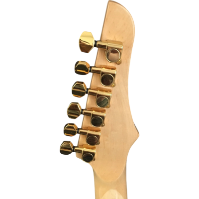 Custom Axis Natural Poplar Burl Gloss Gecko Tremolo 6 String Electric Guitar - Image 12