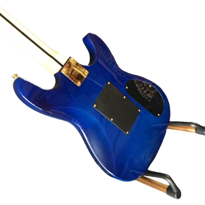 Custom Race Satin Transparent Blue Phil Collen PC1 Quilted Maple Top Electric Guitar - Image 8