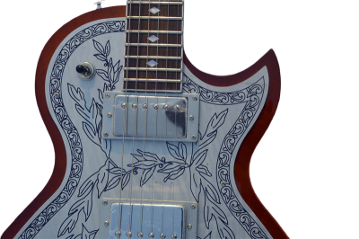 Custom Howlite Casimere Metal Front Engraved Aluminum Plate Guitar C24MF - Image 12