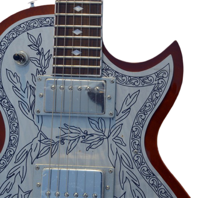 Custom Howlite Casimere Metal Front Engraved Aluminum Plate Guitar C24MF - Image 12