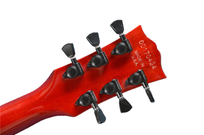 Custom Crown Crimson Quilt Top Dark Fire Bigsby Vibrato Tailpiece P90 Humbucker Pickups Guitar - Image 7