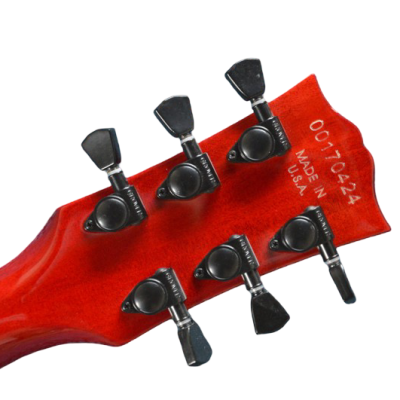 Custom Crown Crimson Quilt Top Dark Fire Bigsby Vibrato Tailpiece P90 Humbucker Pickups Guitar - Image 7