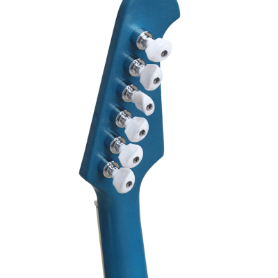 Custom Crown Pelham Blue Metallic Joe Bonamassa Guitar 6 In Line Headstock Layout - Image 4