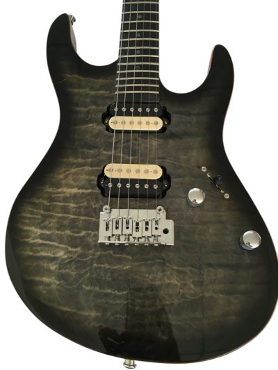 Custom Magnitude Modern Satin Flame Guitar Trans Charcoal Burst Finish