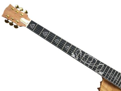Custom Crown Dragon Snake Carved Natural Electric Guitar Satin Finish - Image 6