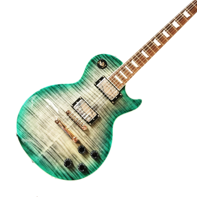 Custom Crown Standard Seafoam Green Burst Flamed Maple Top Electric Guitar - Image 10