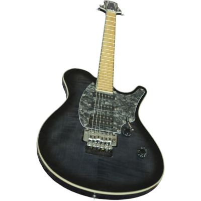 Custom Onyx Legend Transparent Graphite Light Burst Tremolo Electric Guitar - Image 13