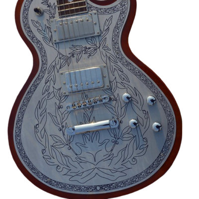 Custom Howlite Casimere Metal Front Engraved Aluminum Plate Guitar C24MF