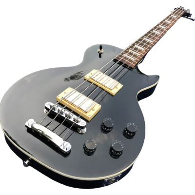 Custom Crown Standard Bass Oversized Ebony Black 4 String Bass - Image 7