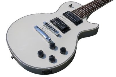 Custom Crown Arctic White Cross Inlays 7 String Electric Guitar - Image 3