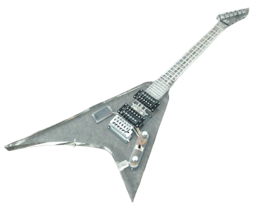 Custom Race Flying V Plexiglass Acrylic Translucent Body Neck LED Blue Guitar - Image 8