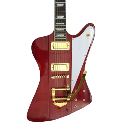 Custom Crown Firebird V Wine Red Electric Guitar Mini Humbuckers