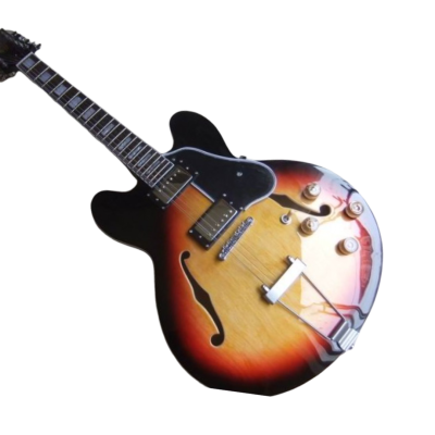 Custom Crown Clifton Semi Hollow ES335 Sunburst Jazz 12 String Guitar