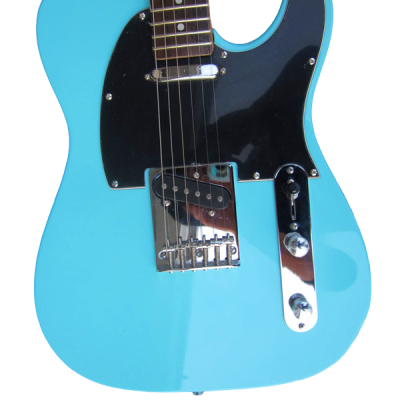 Custom Regent Daphne Blue Muddy Chrome Lipstick Style Neck Pickup Single Coil Bridge Pickup Guitar