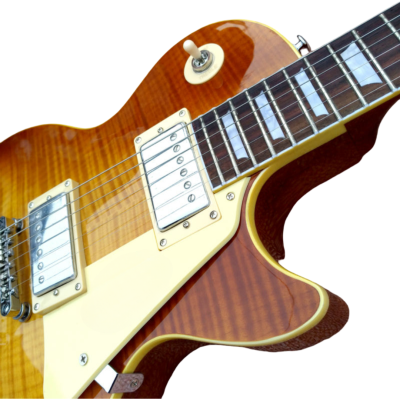 Custom Crown Honey Burst Flamed Maple Top Electric Guitar - Image 13