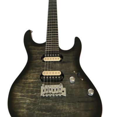 Custom Magnitude Modern Satin Flame Guitar Trans Charcoal Burst Finish - Image 14