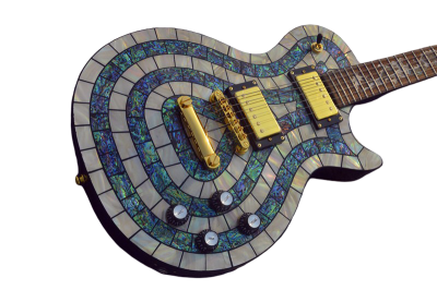 Custom Abyss Mahogany Body In Hand Laid High Grade Mosaic Guitar - Image 15