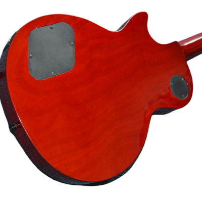 Custom Crown Crimson Quilt Top Dark Fire Bigsby Vibrato Tailpiece P90 Humbucker Pickups Guitar - Image 11