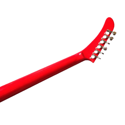 Custom Crown Korina Explorer Cherry Red Electric Guitar - Image 6