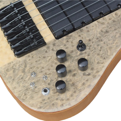 Custom Solis Emperor Matt G Birdseye 7 String Bass 4 Pickups - Image 11