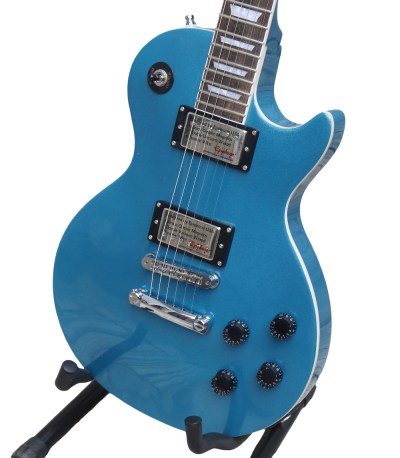 Custom Crown Pelham Blue Metallic Joe Bonamassa Guitar 6 In Line Headstock Layout - Image 5