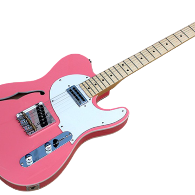 Custom Regent Thinline Fhole Shell Pink Electric Guitar - Image 8