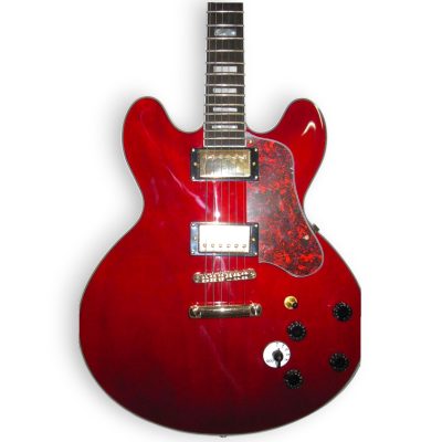 Custom Crown ES335 Noel Gallagher Dark Wine Red Electric Guitar