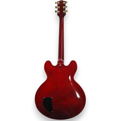 Custom Crown ES335 Noel Gallagher Dark Wine Red Electric Guitar - Image 7