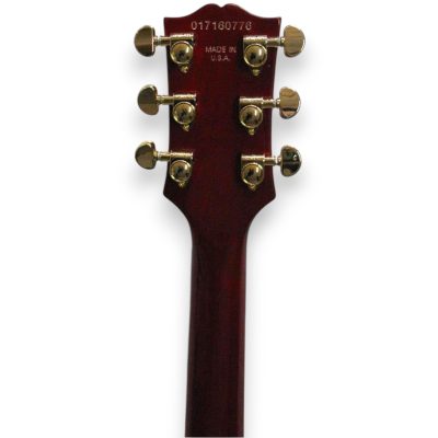 Custom Crown ES335 Noel Gallagher Dark Wine Red Electric Guitar - Image 8