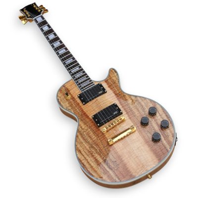 Custom Crown Natural Spalted Maple 6 String Electric Guitar