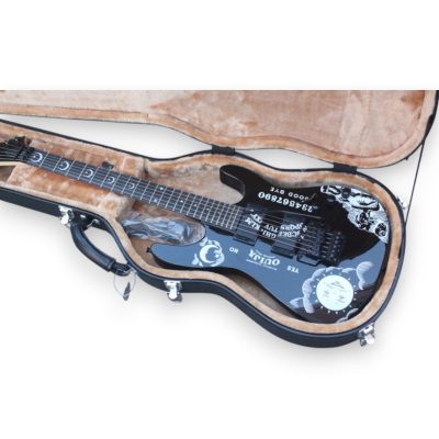 Custom Obsidian Kirk Hammett Ouija Black Good Bye Electric Guitar Natural Maple Finish Neck - Image 2