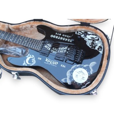 Custom Obsidian Kirk Hammett Ouija Black Good Bye Electric Guitar Natural Maple Finish Neck - Image 4