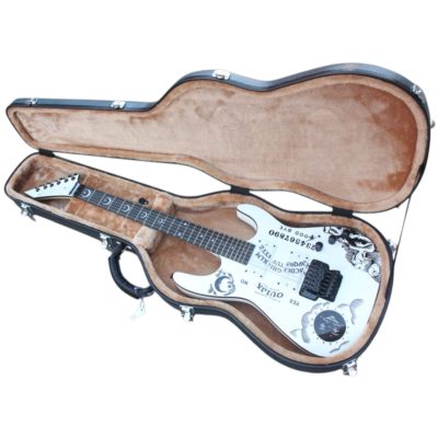 Custom Obsidian Kirk Hammett Ouija White Good Bye Electric Guitar Natural Maple Finish Neck - Image 7