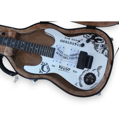Custom Obsidian Kirk Hammett Ouija White Good Bye Electric Guitar Natural Maple Finish Neck - Image 2