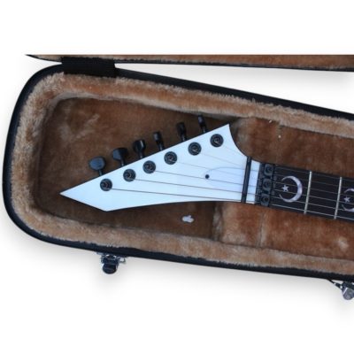 Custom Obsidian Kirk Hammett Ouija White Good Bye Electric Guitar Natural Maple Finish Neck - Image 3