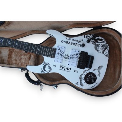 Custom Obsidian Kirk Hammett Ouija White Good Bye Electric Guitar Natural Maple Finish Neck - Image 12