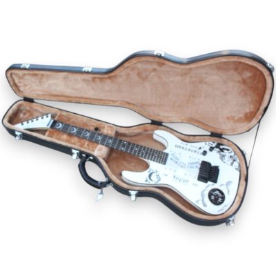 Custom Obsidian Kirk Hammett Ouija White Good Bye Electric Guitar Natural Maple Finish Neck - Image 4