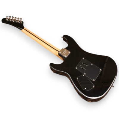 Custom Lazu Striped Bumblebee Black with Yellow Stripes 6 String Guitar - Image 5