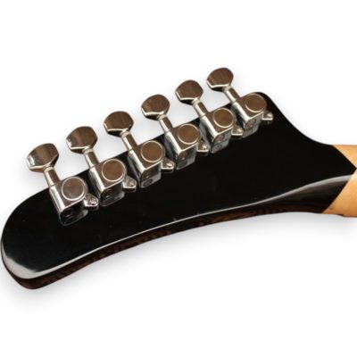 Custom Lazu Striped Bumblebee Black with Yellow Stripes 6 String Guitar - Image 7