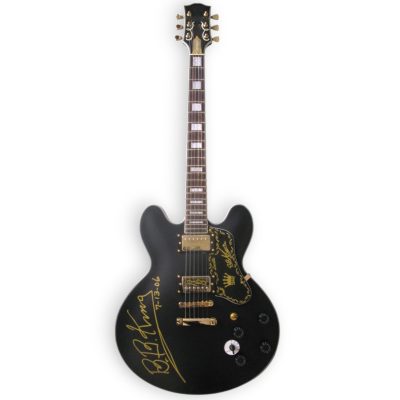 Custom Crown ES335 BB King Lucille Satin Ebony Black Electric Guitar - Image 5