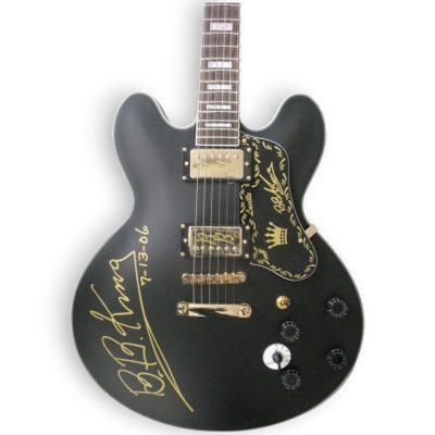 Custom Crown ES335 BB King Lucille Satin Ebony Black Electric Guitar