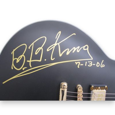 Custom Crown ES335 BB King Lucille Satin Ebony Black Electric Guitar - Image 9