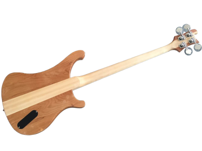 Custom Nova Left Handed Lemmy Kilmister 4003 Stain Walnut Wood Carved Oak Leaves 4 String Bass - Image 3