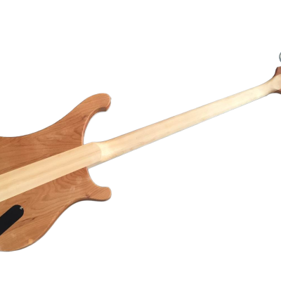 Custom Nova Left Handed Lemmy Kilmister 4004 Stain Walnut Wood Carved Oak Leaves 4 String Bass - Image 3