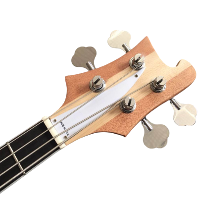 Custom Nova Left Handed Lemmy Kilmister 4004 Stain Walnut Wood Carved Oak Leaves 4 String Bass - Image 7